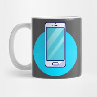 Hand Phone Cartoon Vector Icon Illustration (3) Mug